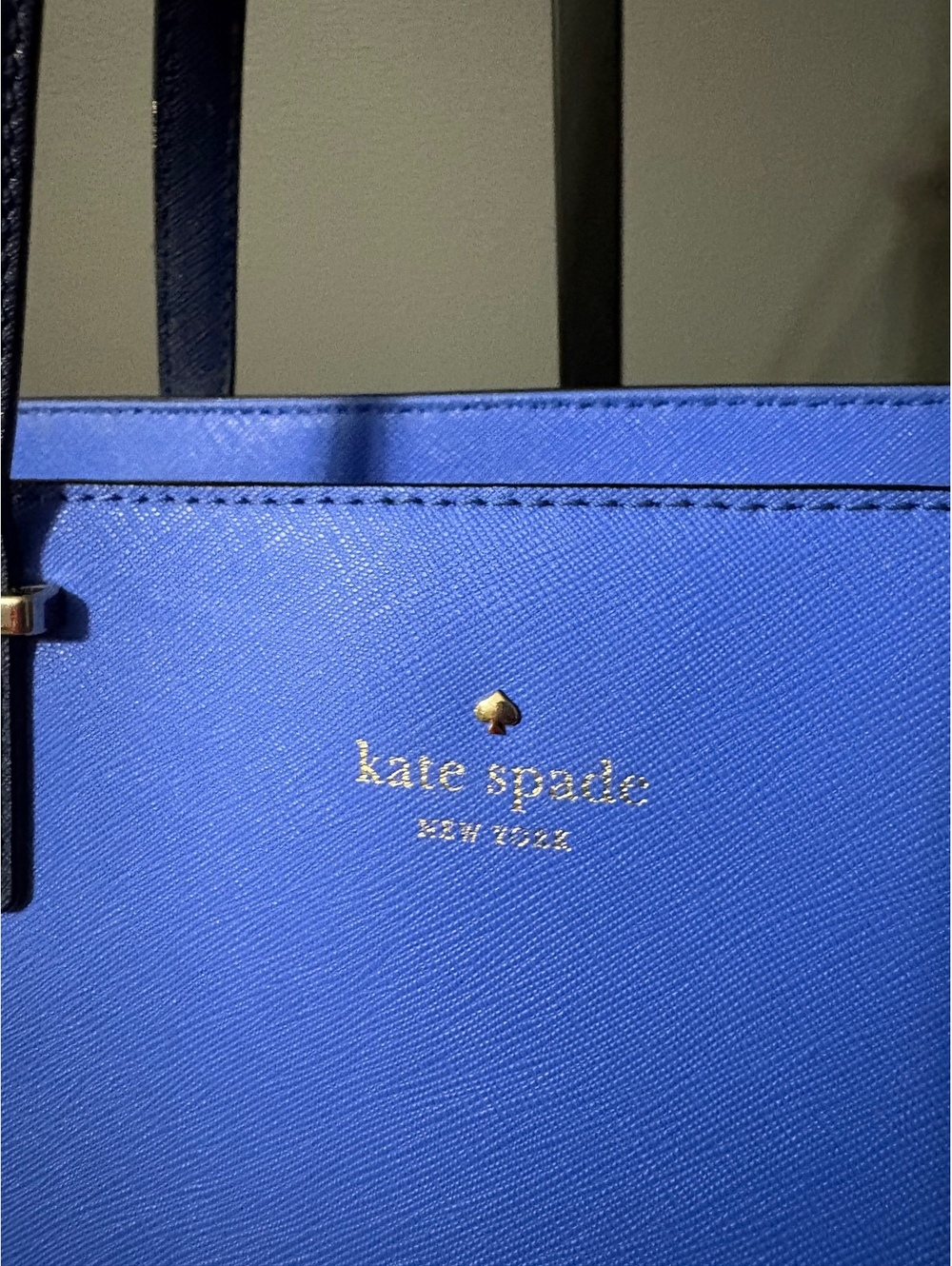 Kate Spade Daily Saffiano LeatherColorblock Top Zip Tote Bag Blue Navy - Picture 3 of 8